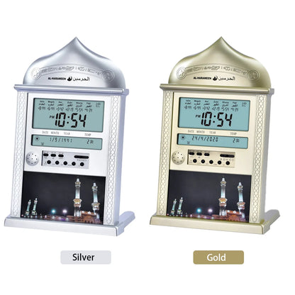 Azan Mosque Prayer Clock Islamic Mosque Calendar Muslim Prayer Wall Clock Digital Alarm Clock Ramadan Gift Table Home Decoration