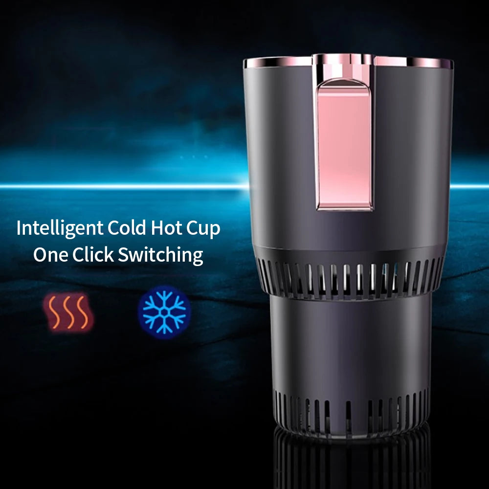 Chill & Heat Cup Holder: Smart 2-in-1 Beverage Assistant